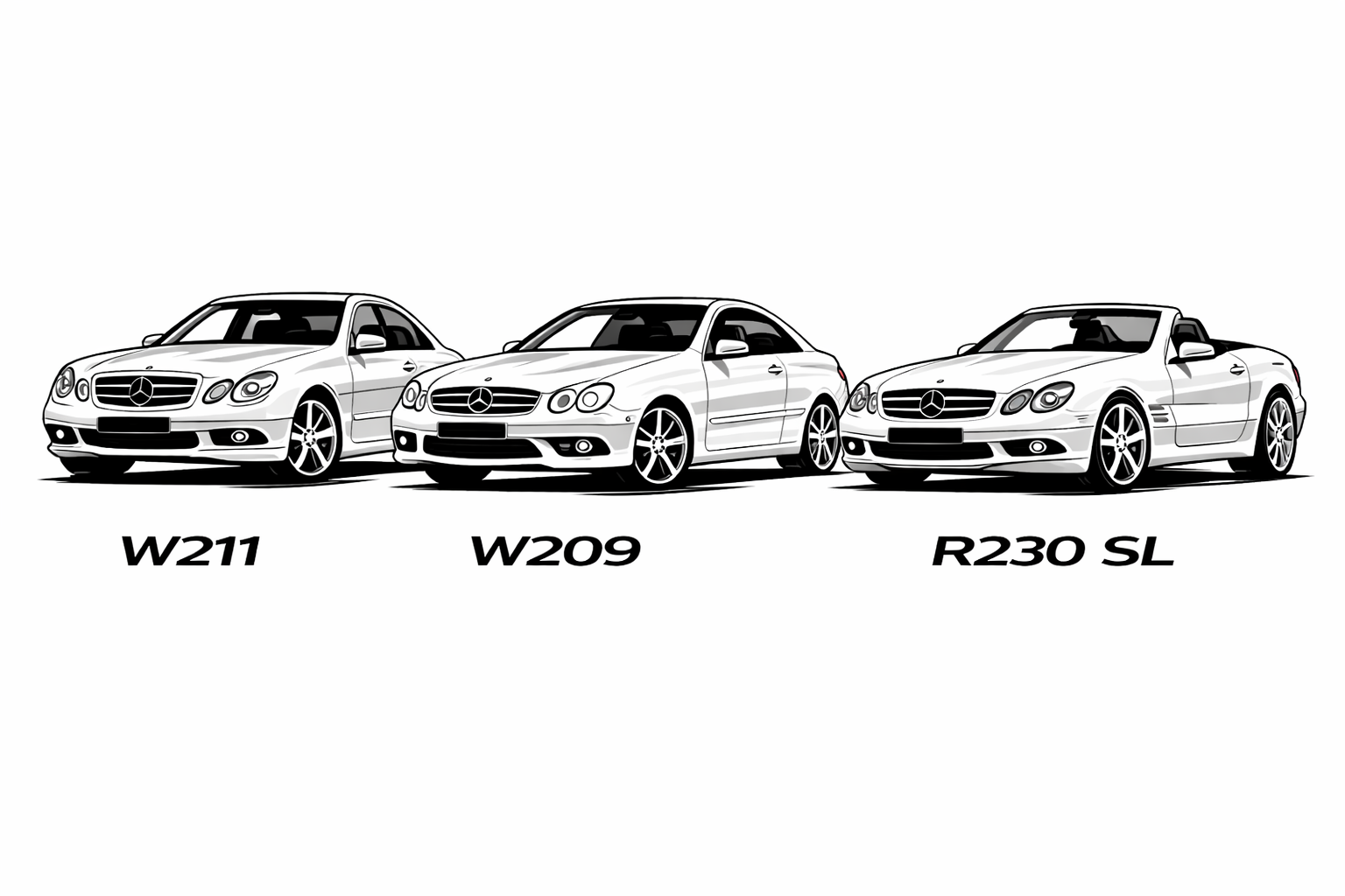 Mercedes-Benz E-Klasse W211 W209 R230 SL